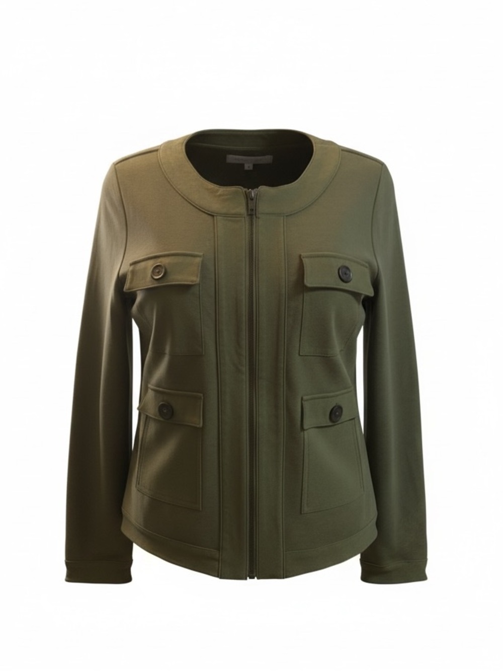 NWOT Banana Republic Green Zippered Knit Utility Jacket (Size M)